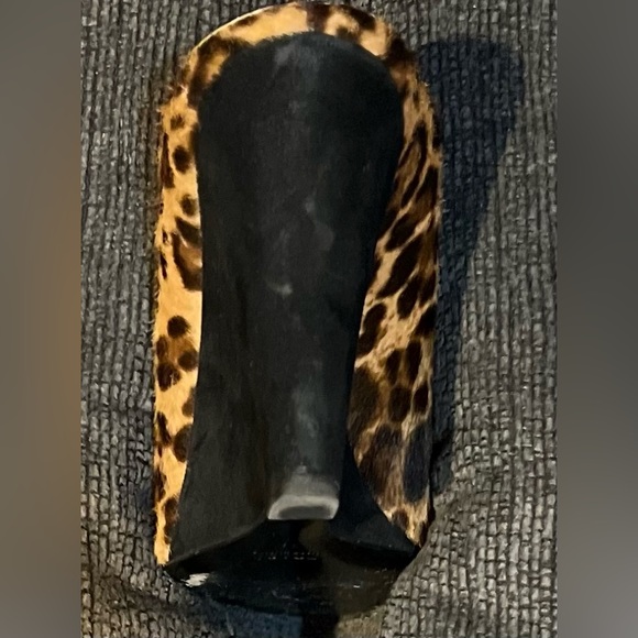 Prada Leopard - Print Dyed Calf Wedge Slides Size 37/7 - Picture 8 of 13